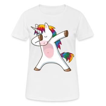 tamponnant licorne - T-shirt respirant Femme - blanc - Devant - AI Model Female 172 dark (172cm)