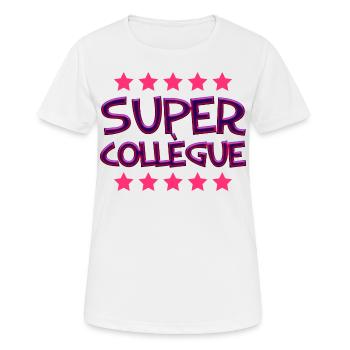 My colleague she is great gift woman - Women's Breathable T-Shirt - white - Front - AI Model Female 172 dark (172cm)