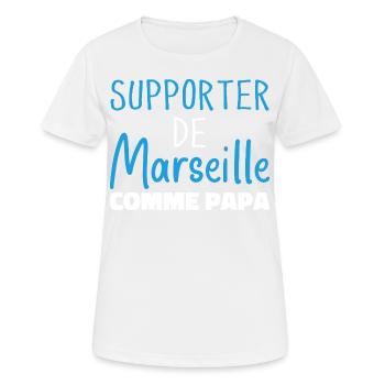 Child Humor Marseille Unterstützer von Marseille - Frauen T-Shirt atmungsaktiv - Weiß - Vorne - AI Model Female 172 dark (172cm)