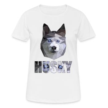 Husky Polygone - T-shirt respirant Femme - blanc - Devant - AI Model Female 172 dark (172cm)