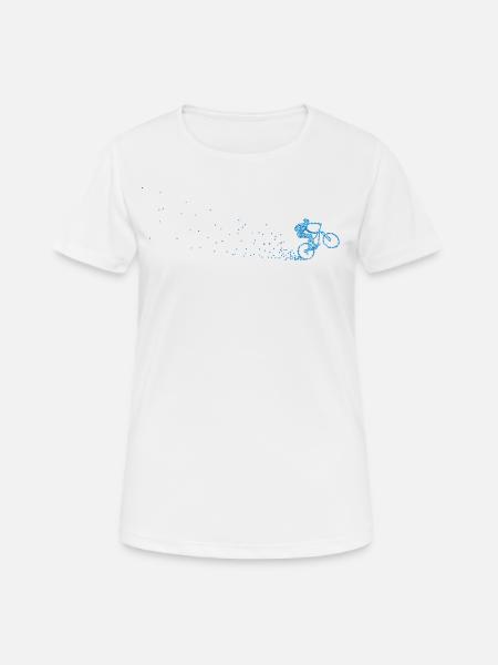 Mountain biker mountain bike - Women's Breathable T-Shirt - white