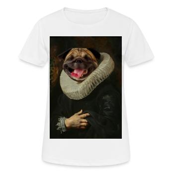 The PUG ( La Bourgeoisie ) - T-shirt respirant Femme - blanc - Devant - AI Model Female 172 dark (172cm)