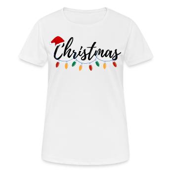 Weihnachtsgeschenk - Frauen T-Shirt atmungsaktiv - Weiß - Vorne - AI Model Female 172 dark (172cm)
