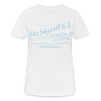 Chemise d’anniversaire moi-même et moi - bleu clair - T-shirt respirant Femme - blanc - Devant - AI Model Female 172 dark (172cm)
