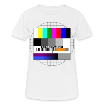 Broadcast Deadline Test Pattern - Women's Breathable T-Shirt - white - Front - AI Model Female 172 dark (172cm)
