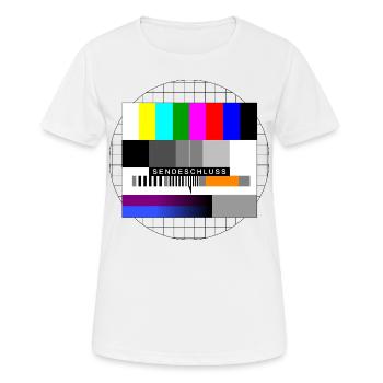 Broadcast Deadline Test Pattern - Women's Breathable T-Shirt - white - Front - AI Model Female 172 dark (172cm)