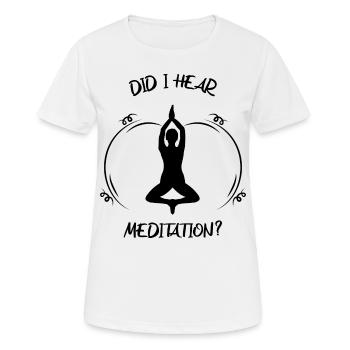 Méditation - T-shirt respirant Femme - blanc - Devant - AI Model Female 172 dark (172cm)
