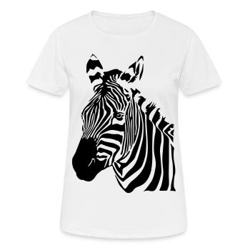 Zèbre - T-shirt respirant Femme - blanc - Devant - AI Model Female 172 dark (172cm)