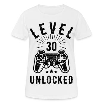 30. Geburtstag Geburtstagsgeschenk Gamer 30 Jahre - Frauen T-Shirt atmungsaktiv - Weiß - Vorne - AI Model Female 172 dark (172cm)