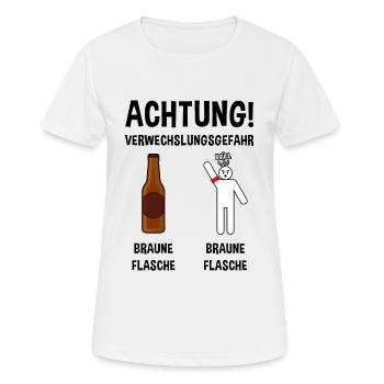 Anti Nazi Spruch - Frauen T-Shirt atmungsaktiv - Weiß - Vorne - AI Model Female 172 dark (172cm)
