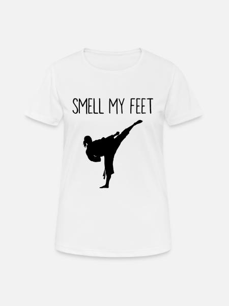 Martial arts Smell My Feet - Women's Breathable T-Shirt - white
