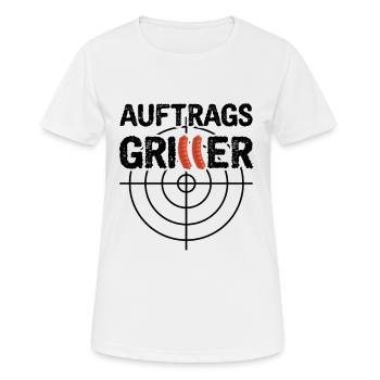 Grillen Auftragsgriller - Frauen T-Shirt atmungsaktiv - Weiß - Vorne - AI Model Female 172 dark (172cm)