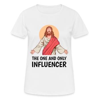 Jesus The One And Only Influncer - Frauen T-Shirt atmungsaktiv - Weiß - Vorne - AI Model Female 172 dark (172cm)