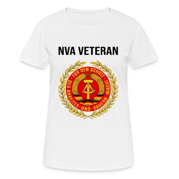 DDR NVA Veteran - Frauen T-Shirt atmungsaktiv - Weiß - Vorne - AI Model Female 172 dark (172cm)