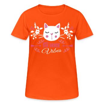 5th grade | Grade Vibes Back to School Cute Cat - T-shirt respirant Femme - orange néon - Devant - AI Model Female 172 dark (172cm)