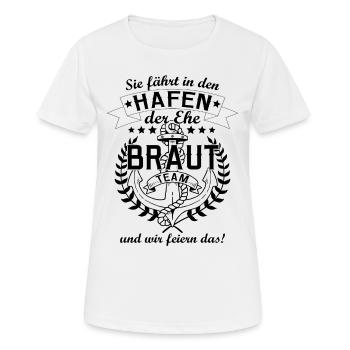 Hen Party Bride Team - Women's Breathable T-Shirt - white - Front - AI Model Female 172 dark (172cm)