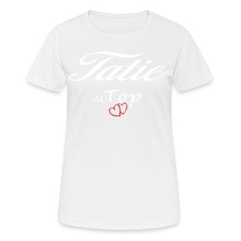 Tatie Au Top Idée Cadeau - T-shirt respirant Femme - blanc - Devant - AI Model Female 172 dark (172cm)