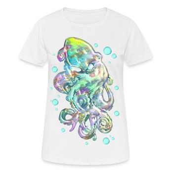 Oktopus - Frauen T-Shirt atmungsaktiv - Weiß - Vorne - AI Model Female 172 dark (172cm)