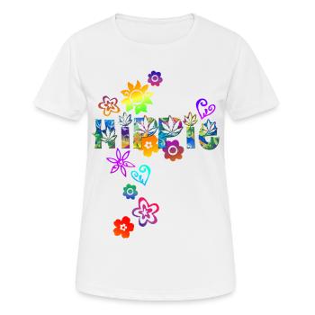 HIPPIE - T-shirt respirant Femme - blanc - Devant - AI Model Female 172 dark (172cm)