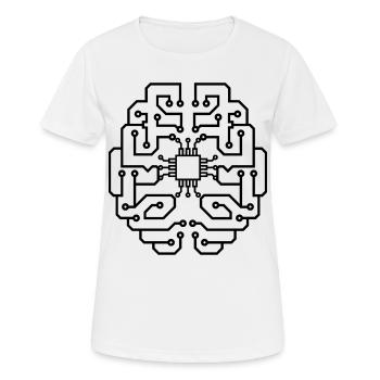 elektriker Elektrik Elektronik Beruf Spannung CPU - Frauen T-Shirt atmungsaktiv - Weiß - Vorne - AI Model Female 172 dark (172cm)