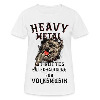Heavy Metal Music - Frauen T-Shirt atmungsaktiv - Weiß - Vorne - AI Model Female 172 dark (172cm)