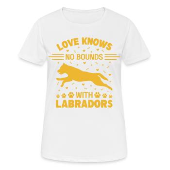 Love knows no bounds with Labradors - Women's Breathable T-Shirt - white - Front - AI Model Female 172 dark (172cm)