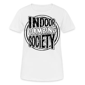 climbing society 08 - Frauen T-Shirt atmungsaktiv - Weiß - Vorne - AI Model Female 172 dark (172cm)