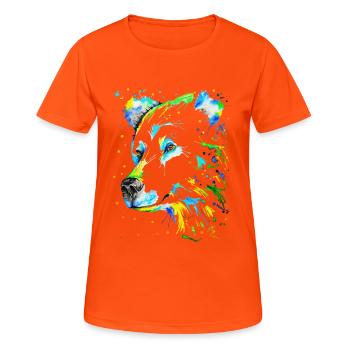 Bear - Women's Breathable T-Shirt - neon orange - Front - AI Model Female 172 dark (172cm)