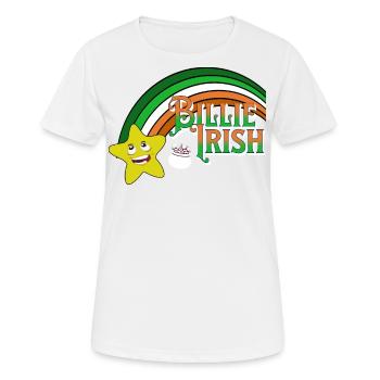 Billie Irish - Saint-Patrick - Paddy’s Day - T-shirt respirant Femme - blanc - Devant - AI Model Female 172 dark (172cm)