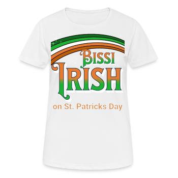 Bissi Irish - on St.Patrick's Day! - Women's Breathable T-Shirt - white - Front - AI Model Female 172 dark (172cm)