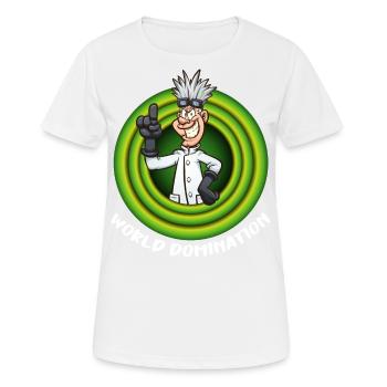 World Domination - savant fou - T-shirt respirant Femme - blanc - Devant - AI Model Female 172 dark (172cm)