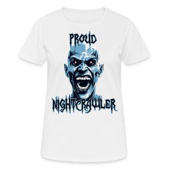 Proud Nightcrawler, oiseau de nuit, effrayant - T-shirt respirant Femme - blanc - Devant - AI Model Female 172 dark (172cm)