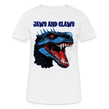 Reptilien, Dinosaurier, Kiefer und Klauen, - Frauen T-Shirt atmungsaktiv - Weiß - Vorne - AI Model Female 172 dark (172cm)