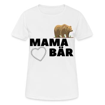 Mama Mutter Bear Bär Mamabär Muttertag Tier Anim - Frauen T-Shirt atmungsaktiv - Weiß - Vorne - AI Model Female 172 dark (172cm)