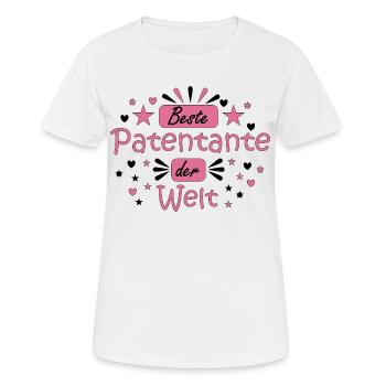 Beste Patentante der Welt - Frauen T-Shirt atmungsaktiv - Weiß - Vorne - AI Model Female 172 dark (172cm)