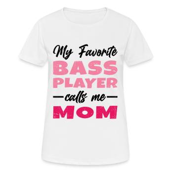 Femme Mon Bassiste Préféré M'appelle Maman Cadeau - T-shirt respirant Femme - blanc - Devant - AI Model Female 172 dark (172cm)