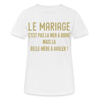 Schwiegermutter Humorvolles Zitat - Frauen T-Shirt atmungsaktiv - Weiß - Vorne - AI Model Female 172 dark (172cm)
