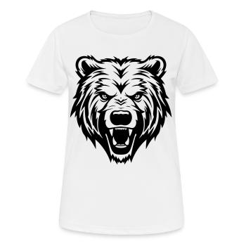Grizzly Bär Kopf - Frauen T-Shirt atmungsaktiv - Weiß - Vorne - AI Model Female 172 dark (172cm)