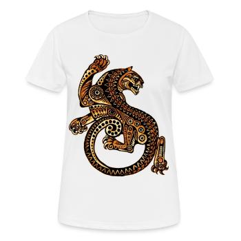 Jaguar - Frauen T-Shirt atmungsaktiv - Weiß - Vorne - AI Model Female 172 dark (172cm)