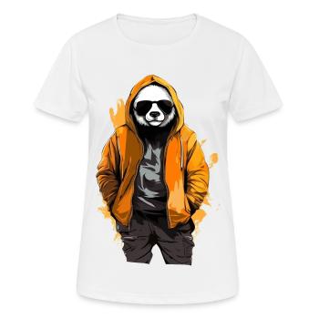 Panda großer Streetstyle | Panda-Liebhaber - Frauen T-Shirt atmungsaktiv - Weiß - Vorne - AI Model Female 172 dark (172cm)