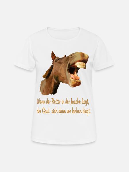Zum Lachen - Frauen T-Shirt atmungsaktiv - Weiß