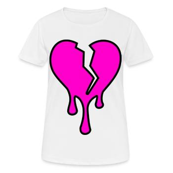 Herz Gebrochen Drip - Frauen T-Shirt atmungsaktiv - Weiß - Vorne - AI Model Female 172 dark (172cm)