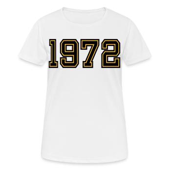 Geburtsjahr 1972 - Frauen T-Shirt atmungsaktiv - Weiß - Vorne - AI Model Female 172 dark (172cm)