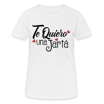 Je t’aime un Jarta - T-shirt respirant Femme - blanc - Devant - AI Model Female 172 dark (172cm)