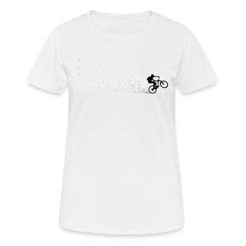 Vélo de montagne à vélo VTT VTT cadeau - T-shirt respirant Femme - blanc - Devant - AI Model Female 172 dark (172cm)