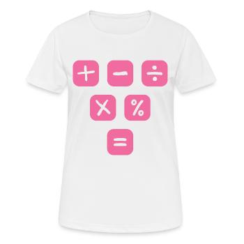 Mathématiques Symboles Signes mathématiques Mathématiques - T-shirt respirant Femme - blanc - Devant - AI Model Female 172 dark (172cm)