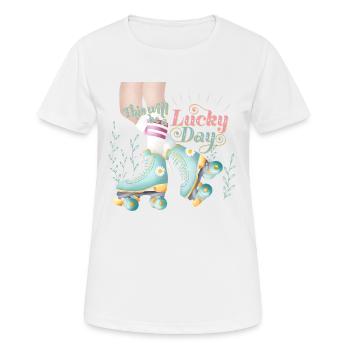 Roller Skating Girl - Women's Breathable T-Shirt - white - Front - AI Model Female 172 dark (172cm)