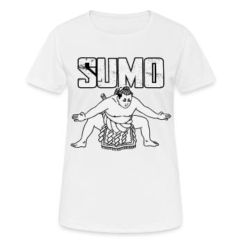 Sumo - Frauen T-Shirt atmungsaktiv - Weiß - Vorne - AI Model Female 172 dark (172cm)