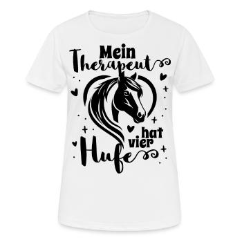 Mon thérapeute a quatre sabots - T-shirt respirant Femme - blanc - Devant - AI Model Female 172 dark (172cm)