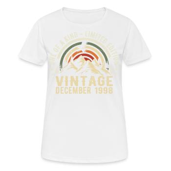 Dezember 1998 - Ausgezeichnet seit Dezember 1998 - Frauen T-Shirt atmungsaktiv - Weiß - Vorne - AI Model Female 172 dark (172cm)